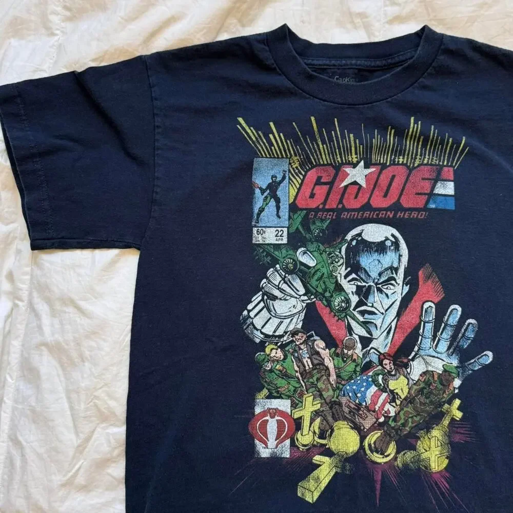 gap Gi joe comic book graphic tee boys large navy blue short sleeve‎ casual